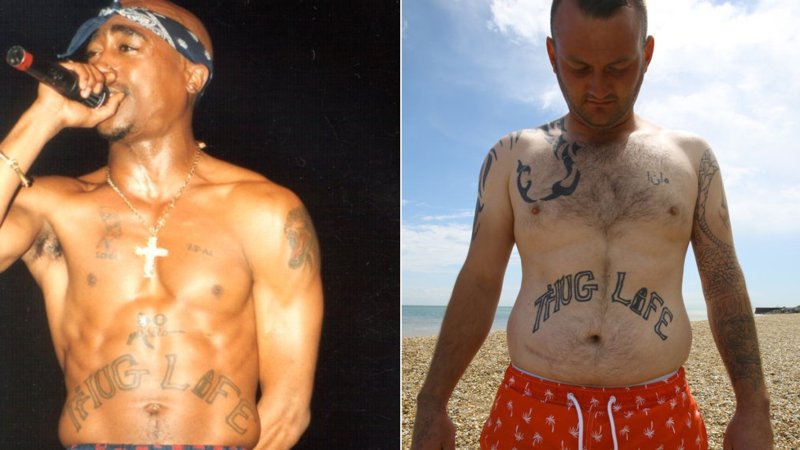 Тату Тупака Thug Life