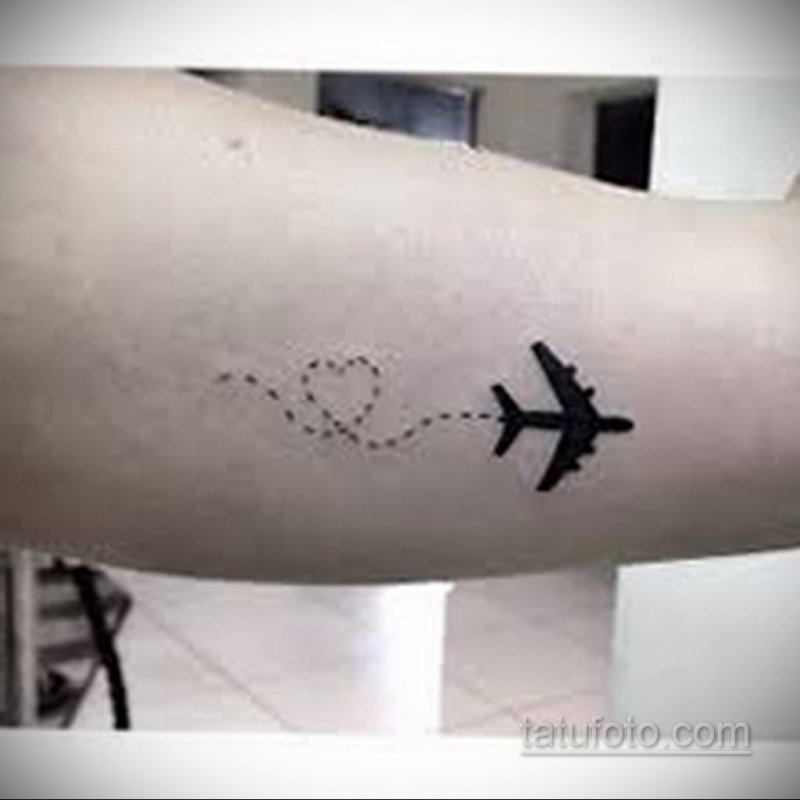 Мини тату самолет