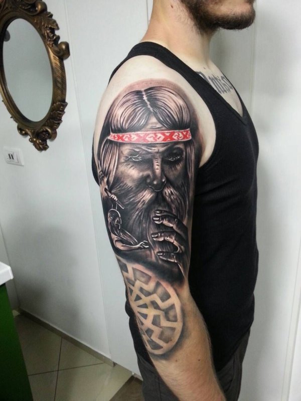 Бог Велес тату