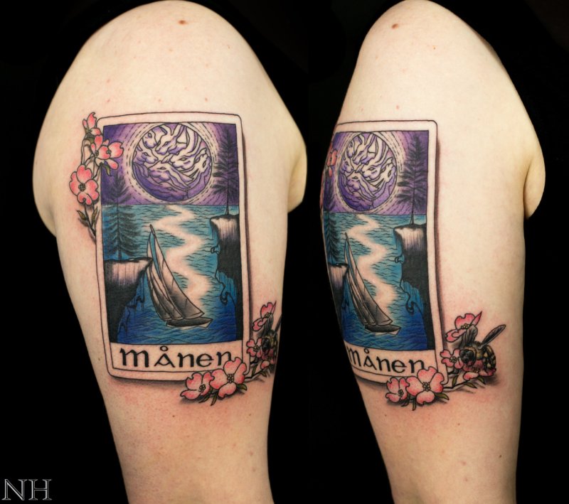 The Moon Tarot Tattoo