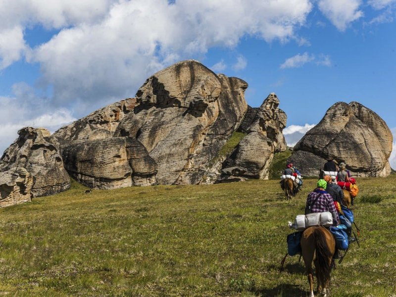 Плато Укок горный Алтай Курганы