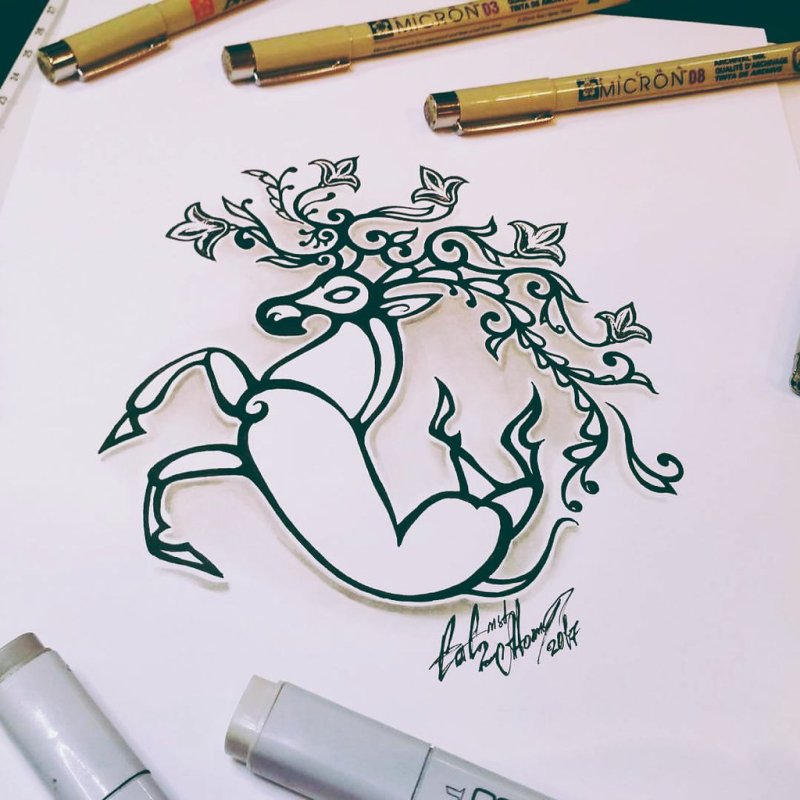 Эскизы для рисования маркерами