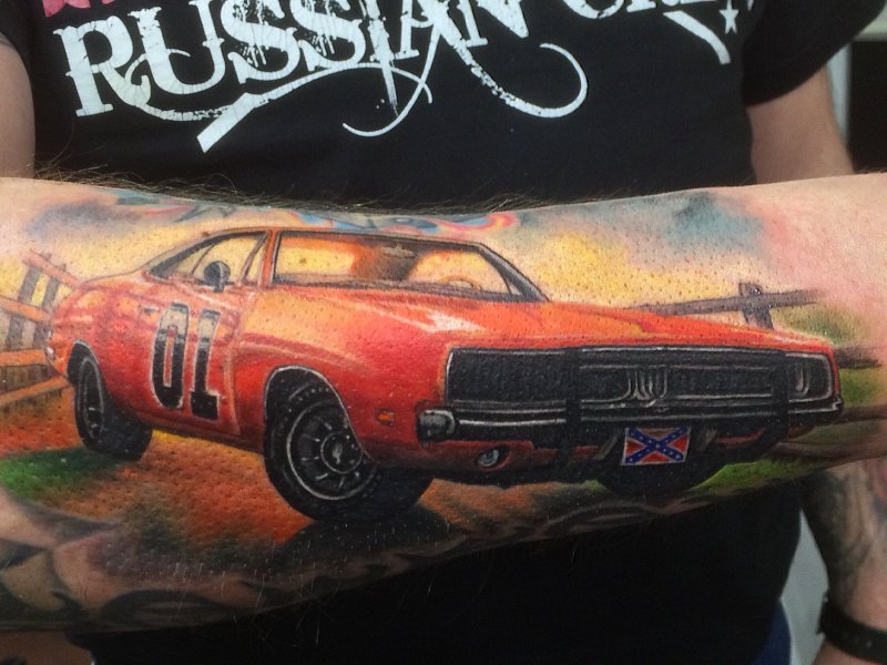 Тату автомобиль
