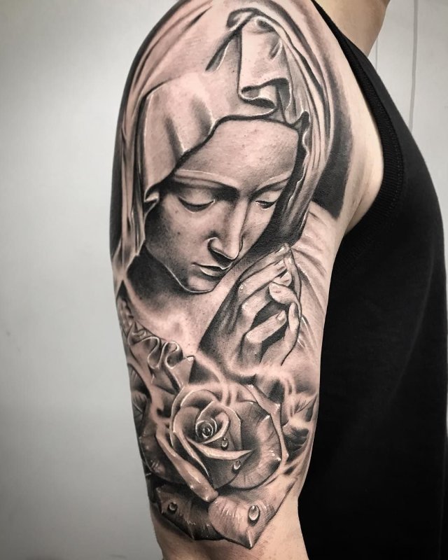Tattoo Chicano Дева Мария