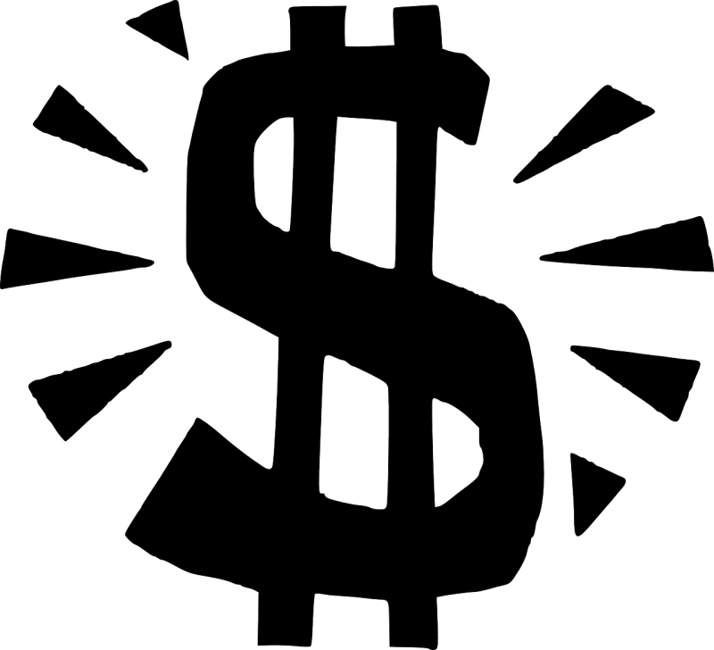 Знак доллара эскиз тату