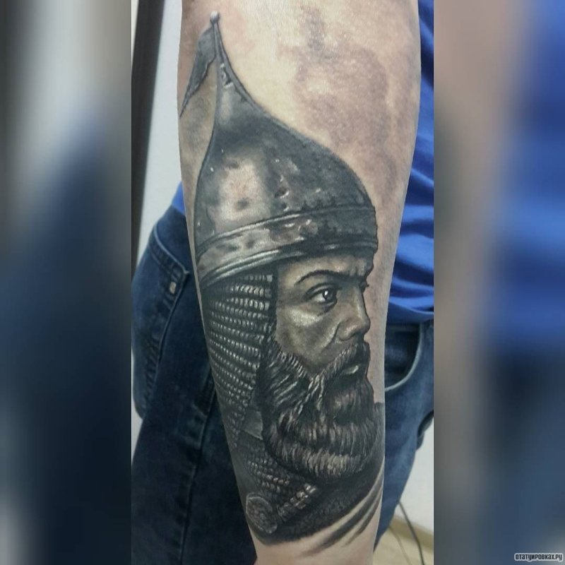 Тату богатырь на плече мужские