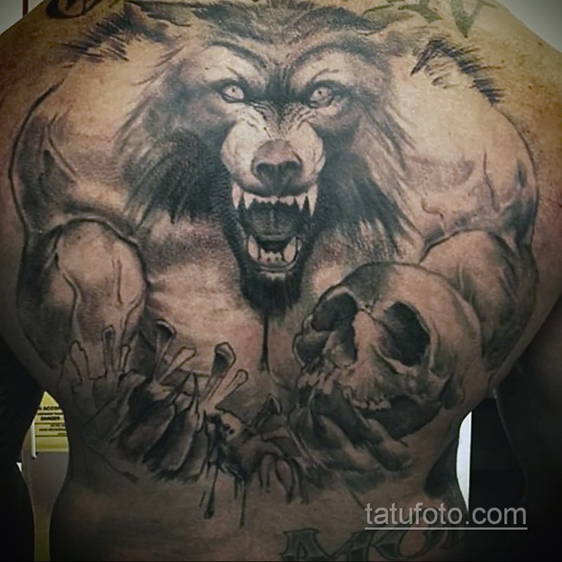 Werewolf тату реализм