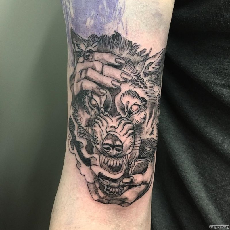 Werewolf тату реализм