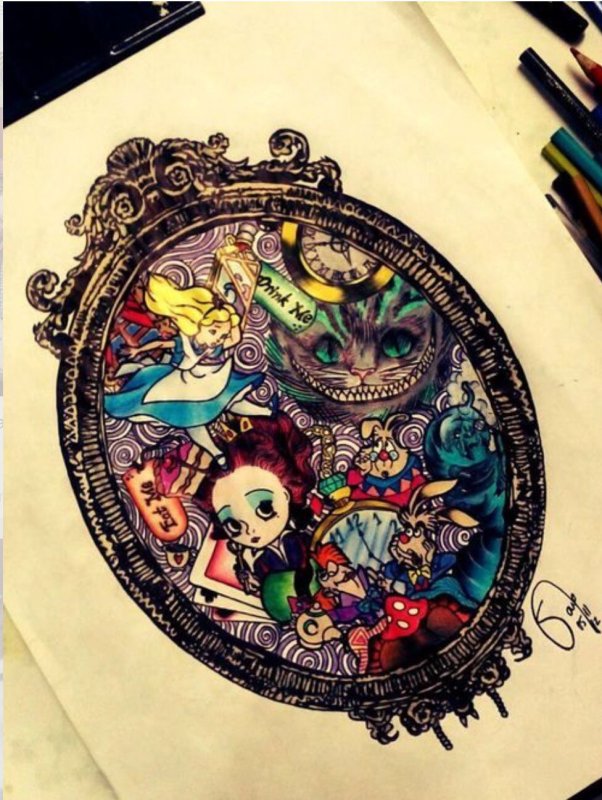 Алиса Татуировка в стране чудес Wonderland