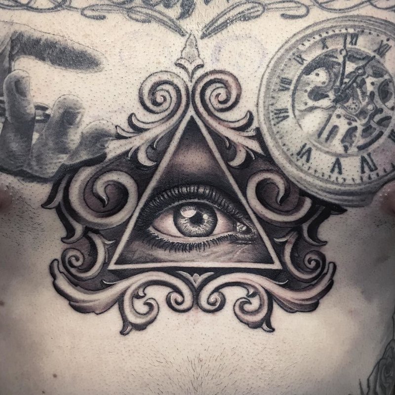 Tattoo глаз гора Всевидящее око