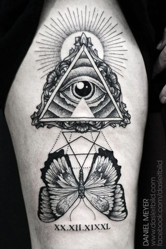 Tattoo глаз гора Всевидящее око