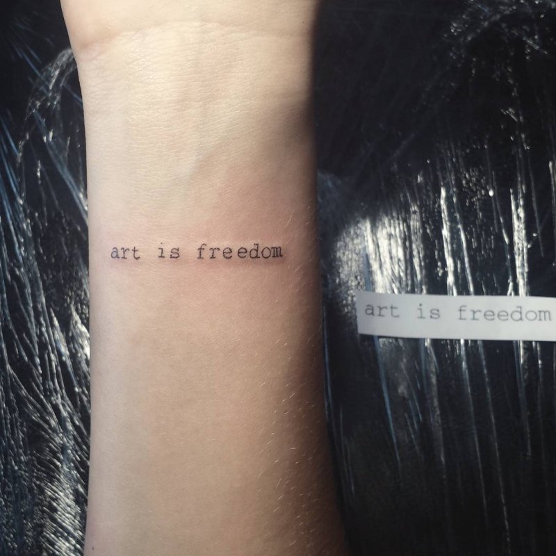 Freedom Tattoo надпись