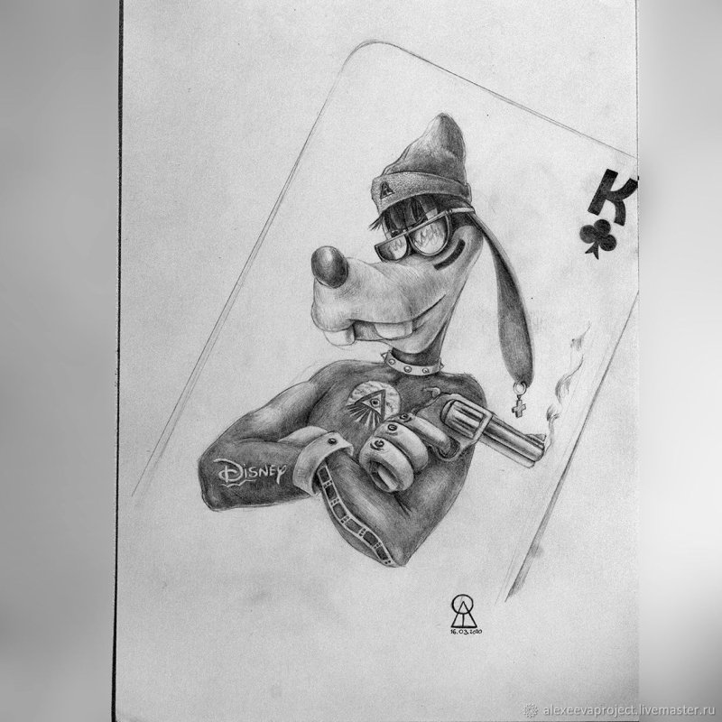 Гуфи эскиз тату