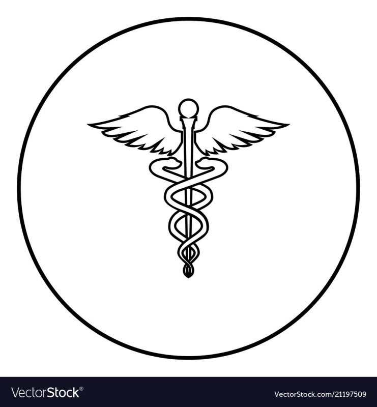 Символ здоровья Caduceus Асклепия