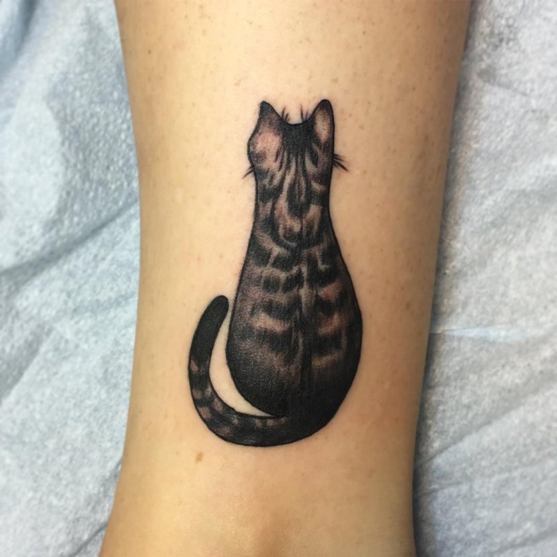 Популярные тату кошки