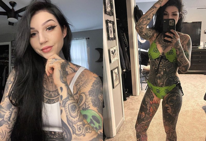 Тату модель Chloe Raven голая