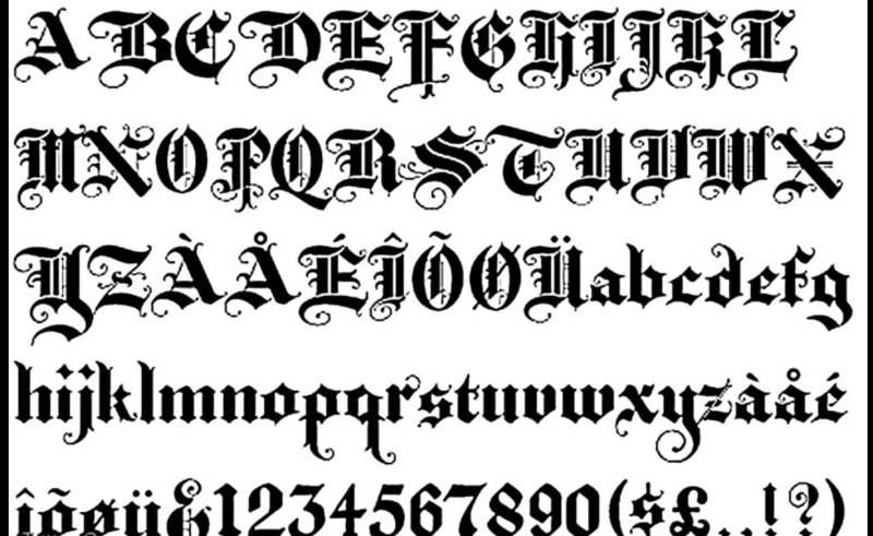 Шрифты для татуировок