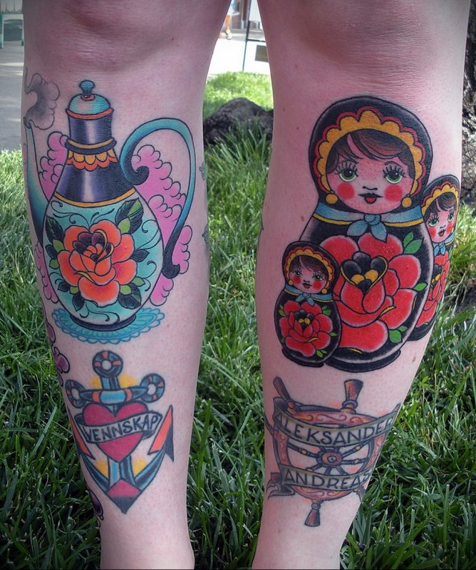 Traditional Tattoo Матрешка