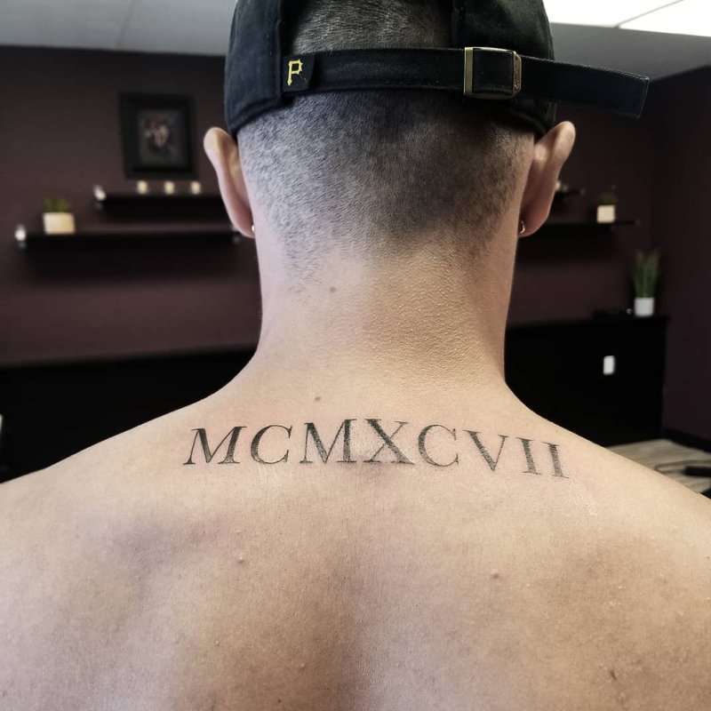 Тату цифры