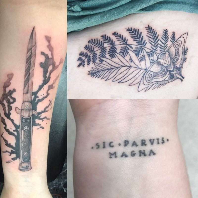 Тату папоротник