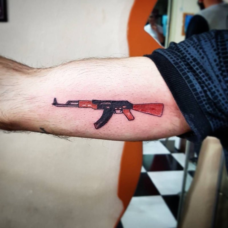 Татуировки автомат АК 47