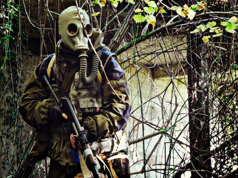 Косплей военного из сталкера