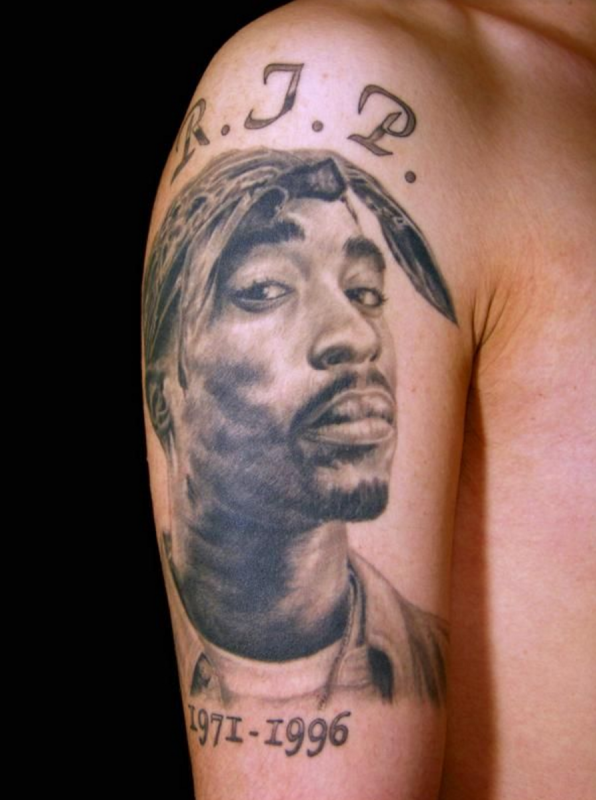 Тату 2pac Шакура