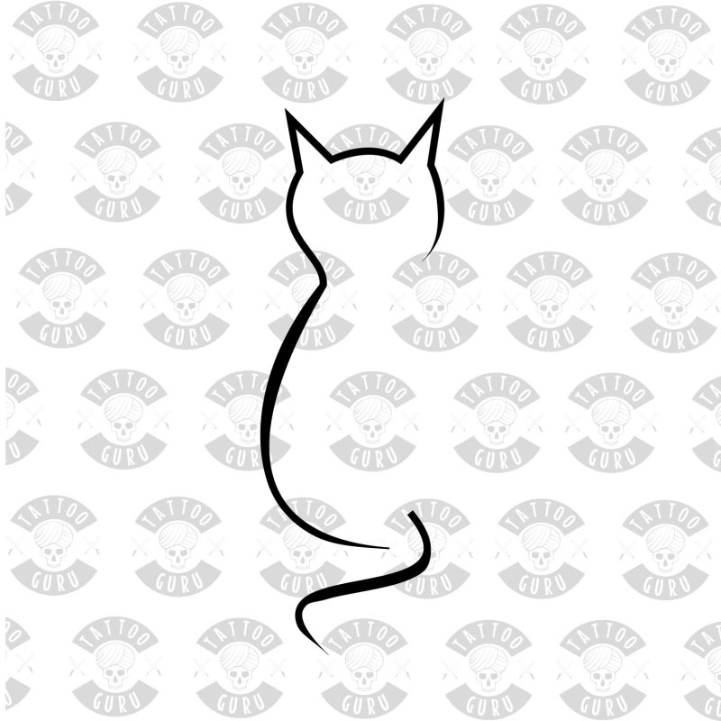 Кошка линиями