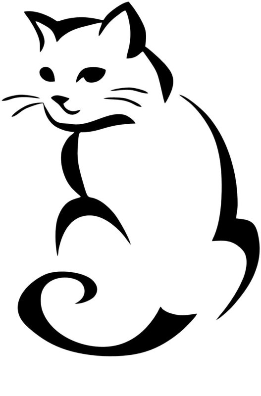 Трафарет кота