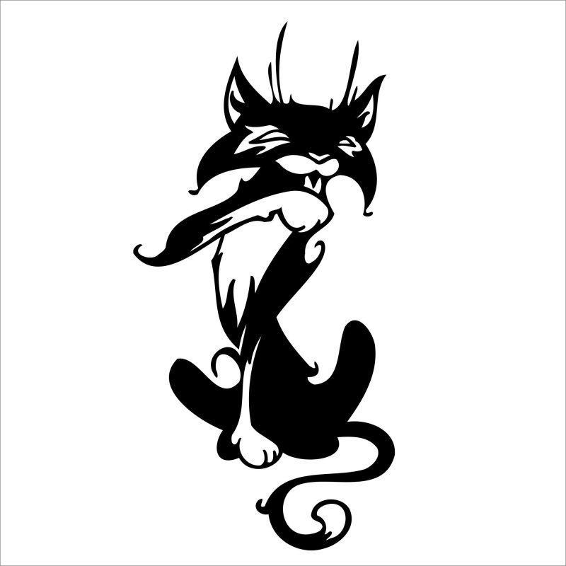 Кот сфинкс тату
