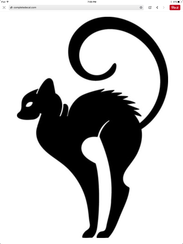 Трафарет тату кошка
