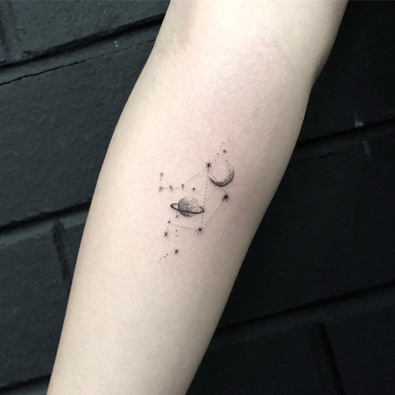 Тату Capricorn Созвездие