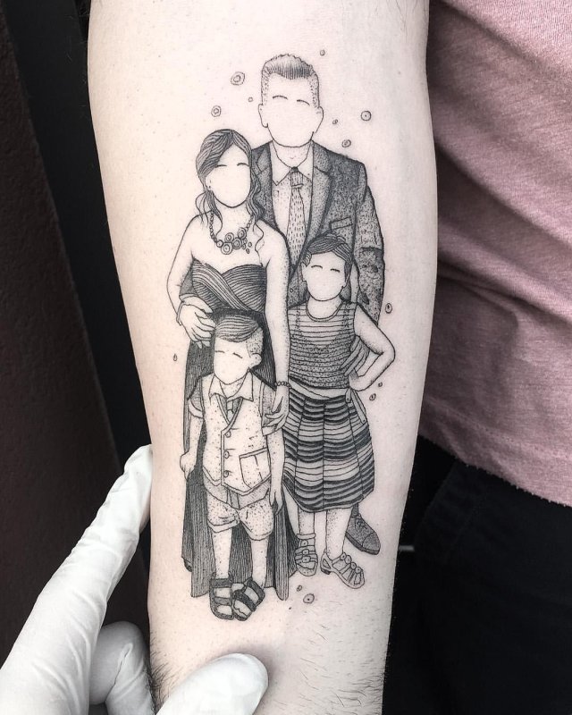 Семейные тату эскизы