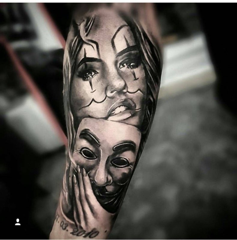 Мини тату маска