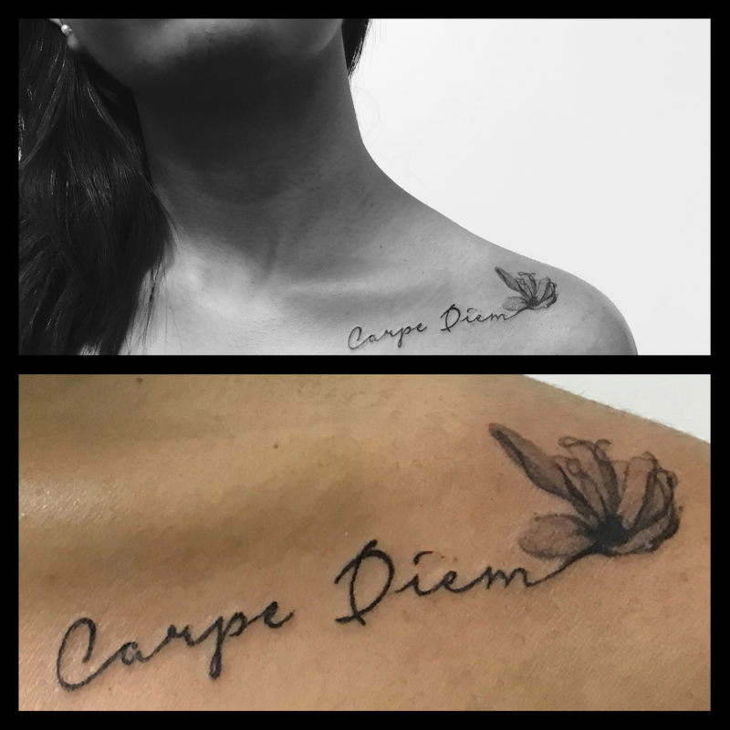 Carpe Diem тату на предплечье