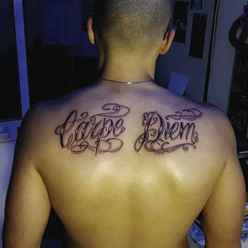 Carpe Diem Татуировка мужская