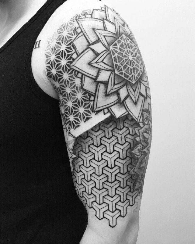 Blackwork рукав эскизы