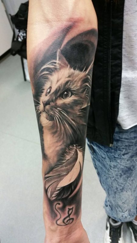 Космический кот тату