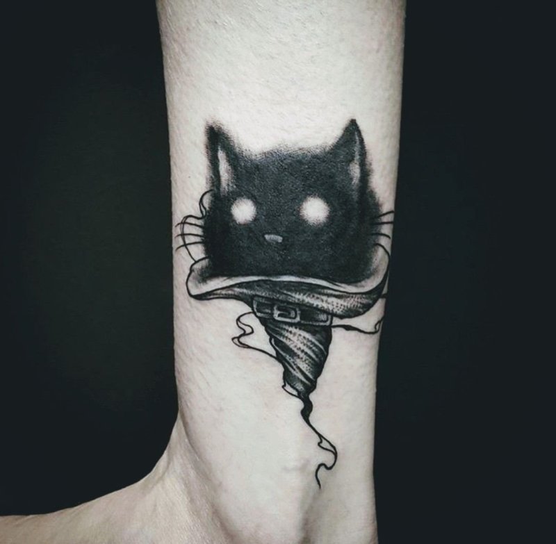 Тату черных котов