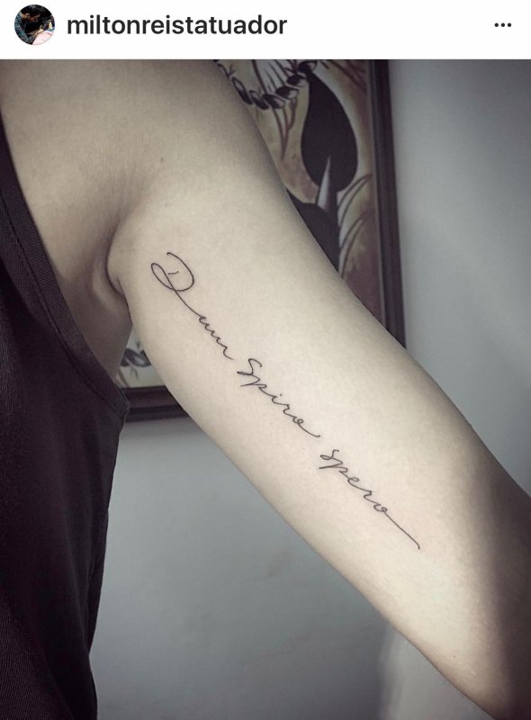 Dum Spiro spero тату на руке