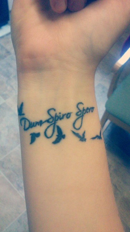 Dum Spiro spero тату на руке