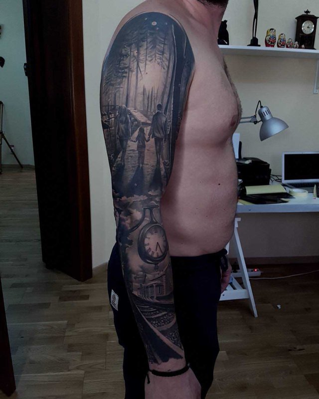 Тату тахометр мото