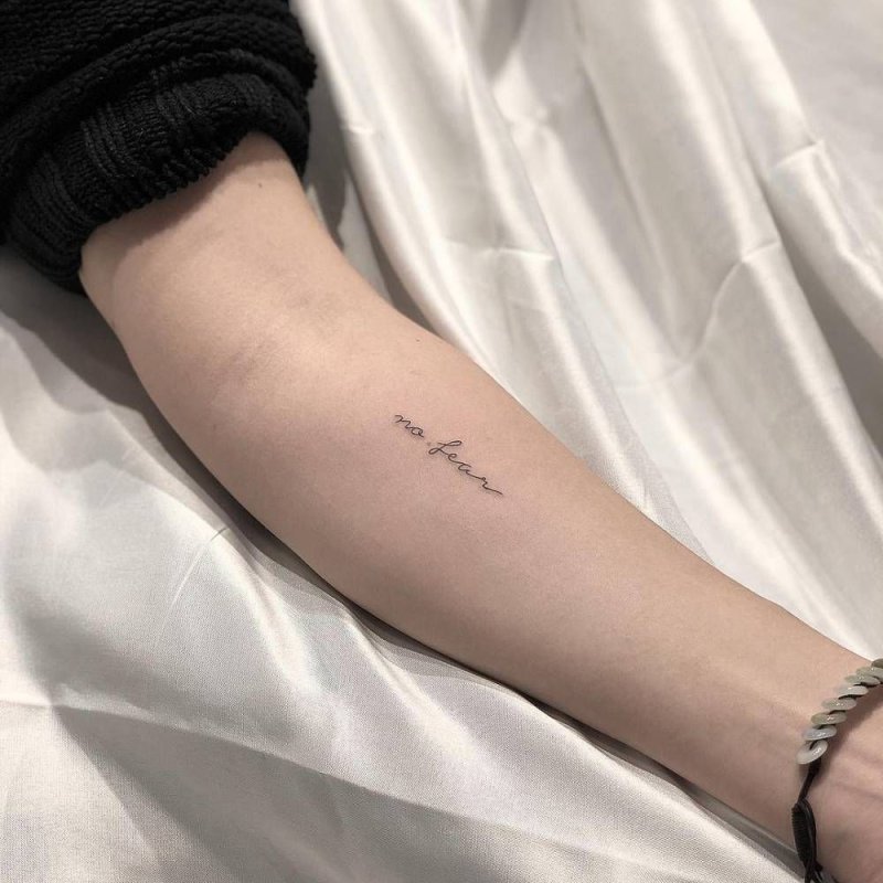 No Fear тату на руке