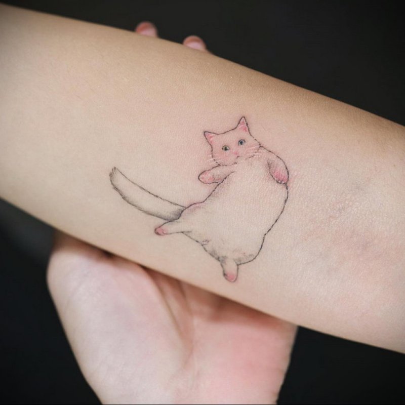 Красивые тату кошек