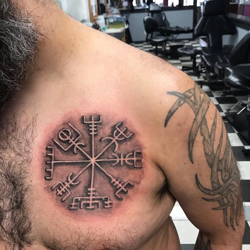 Vegvisir рунический компас