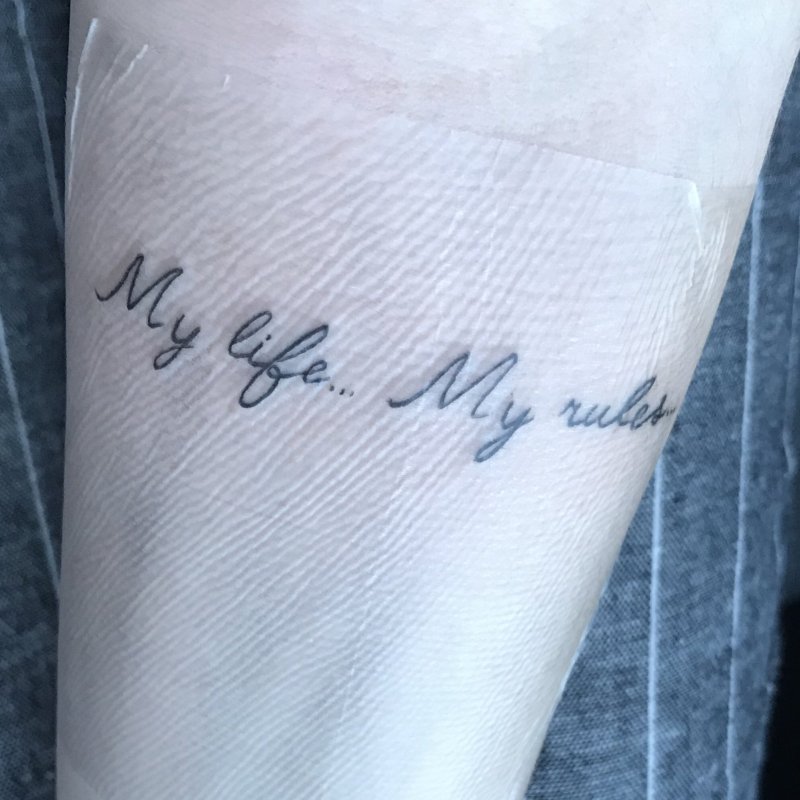My Life my Rules тату
