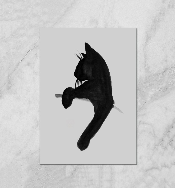 Вислоухая кошка силуэт