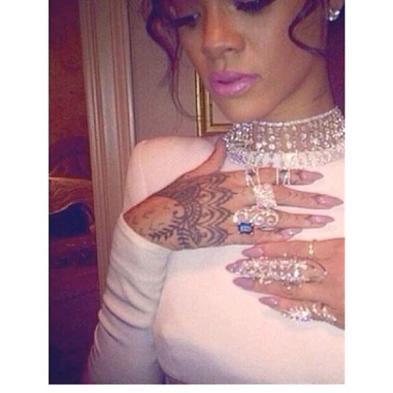 Rihanna Sparkle transparent Dress