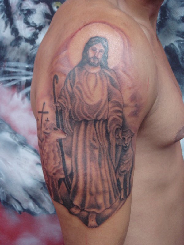 Jesus Christ тату Sleeve