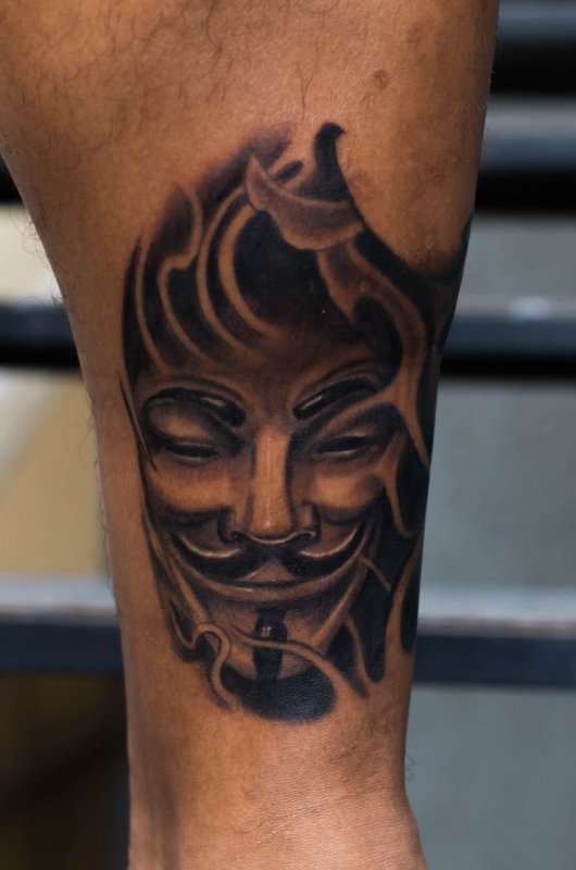 Маски comedy and Tragedy Tattoo
